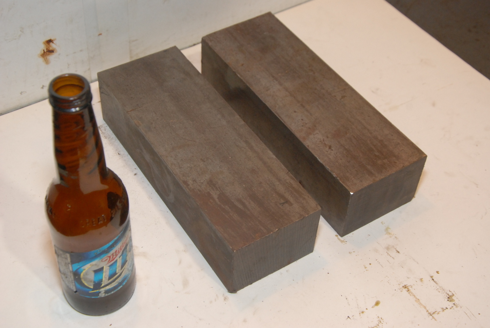 Lot of 2 steel Rectangular Bar for blacksmith anvil,10*3.5*2.5,49lbs