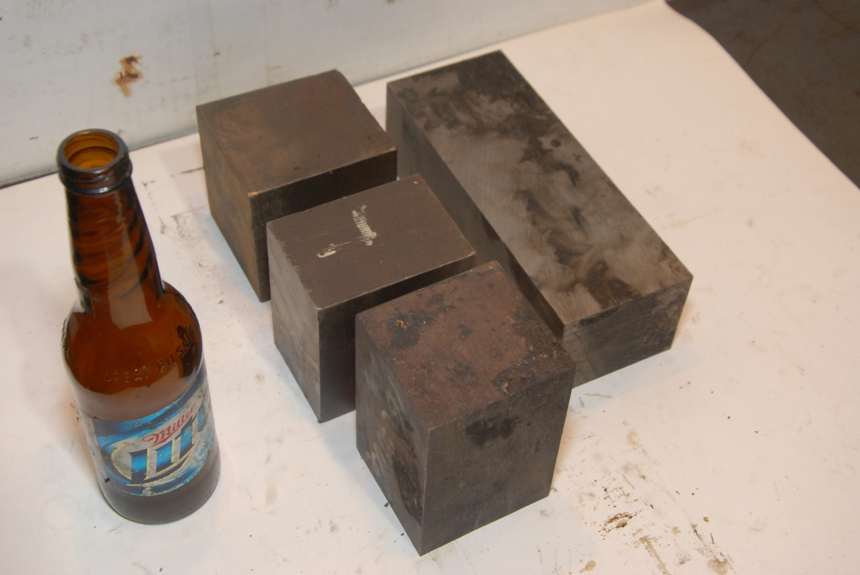 Lot of 4 steel Rectangular Bar for blacksmith anvil,50.8lbs