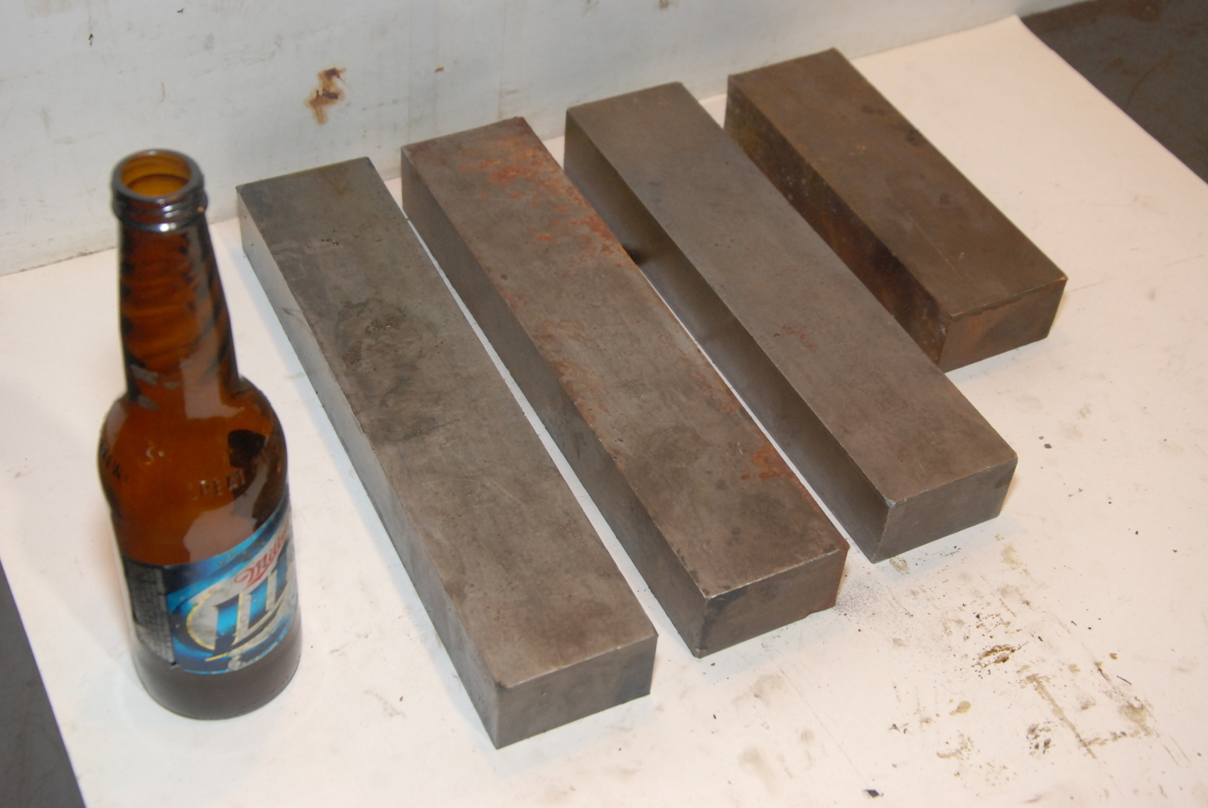 Lot of 4 steel Rectangular Bar for blacksmith anvil,45.4lbs