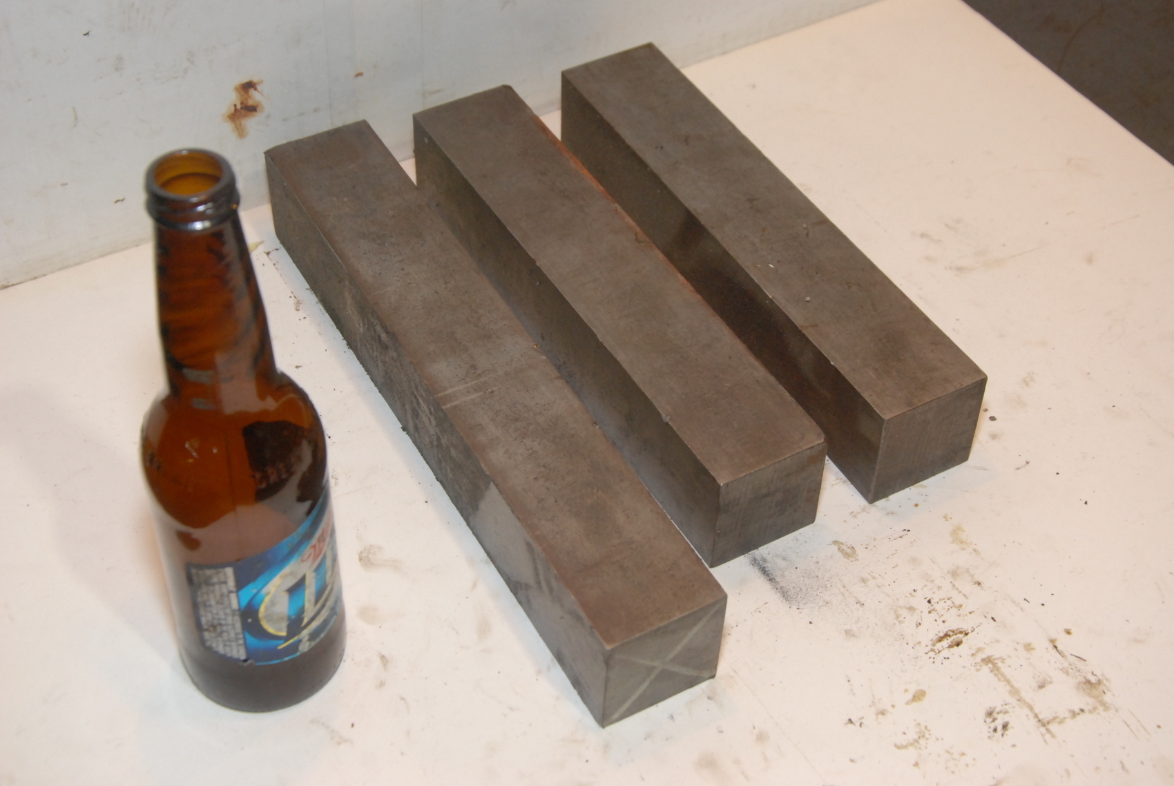 Lot of 3 steel Rectangular Bar for blacksmith anvil,37.8lbs