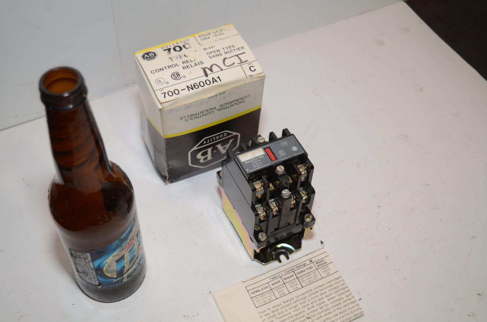 NEW!MILITARY SURPLUS Allen Bradley 700 Type N Relay AC 700-N600A1