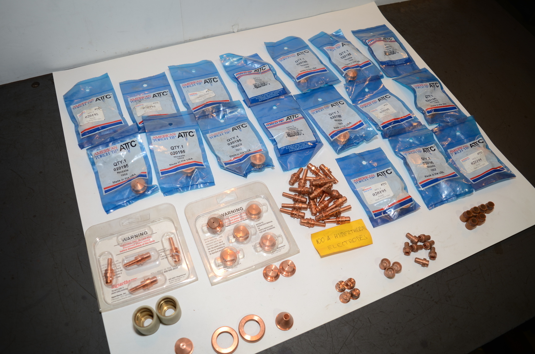 LOT OF Torch Parts Nozzle Electrodes Hypertherm PAC-130 Plasma