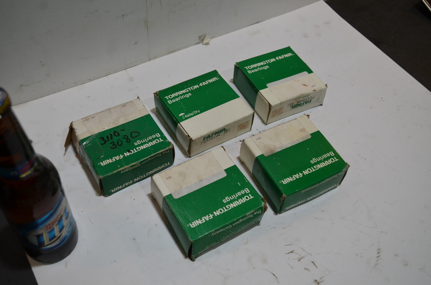 Lot of 5 FAFNIR 7208WN SU BALL BEARING
