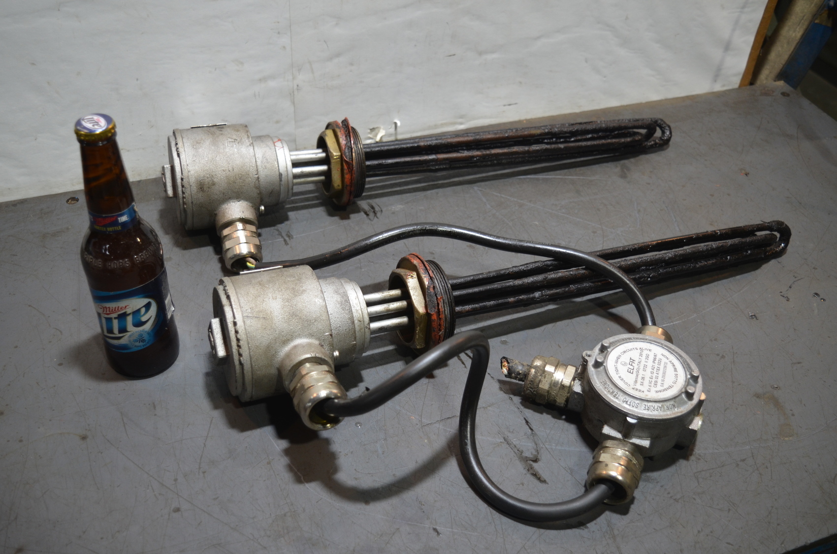 Lot of 2 IST TIPO DST2 Explosion Proof Immersion Heaters 230V 3200w