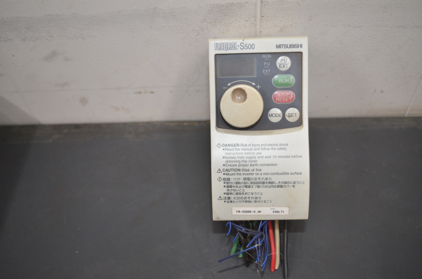 Mitsubishi Model FR-S520E-0.2KW Inverter Drive