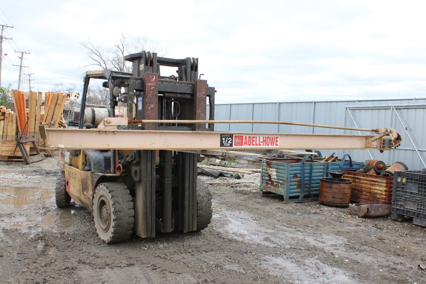 Abell Howe 1/2 Ton Wall Mounted JIB Crane.12ft Length