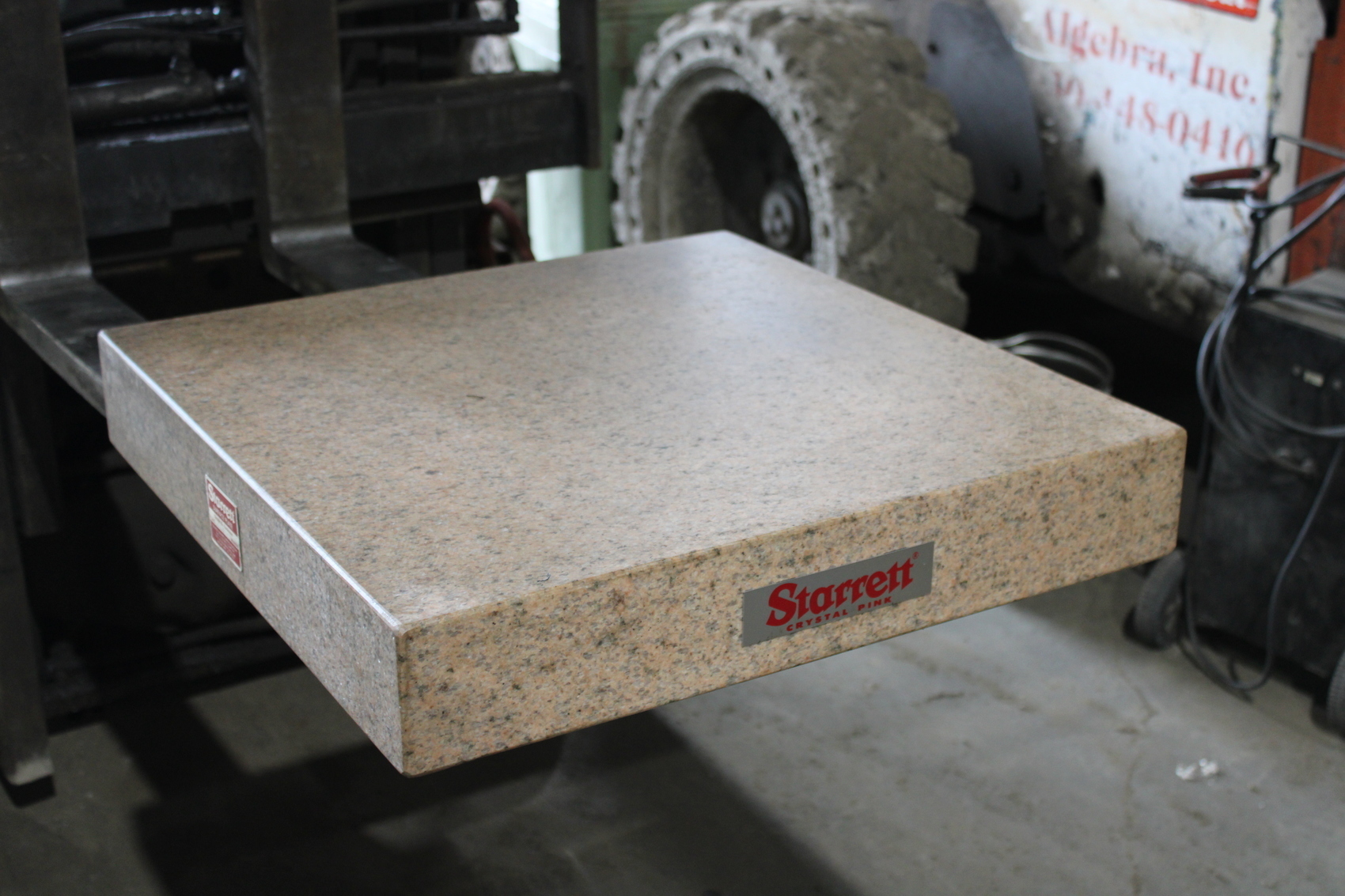 Starrett Grade B Granite Surface Plate 24x24x4,Crystal Pink