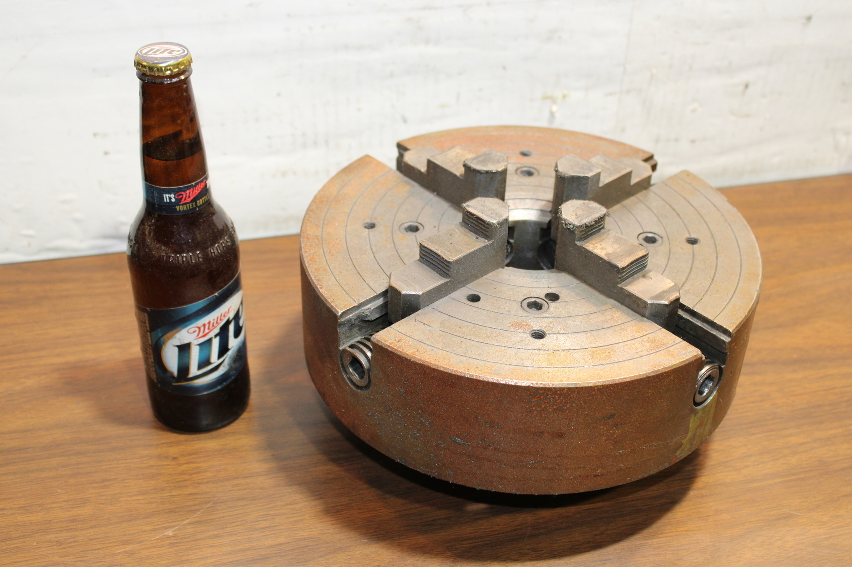 10in Lathe 4 Jaw Chuck,came from FAMOT TUM-35D1 Lathe D1-4 Mount