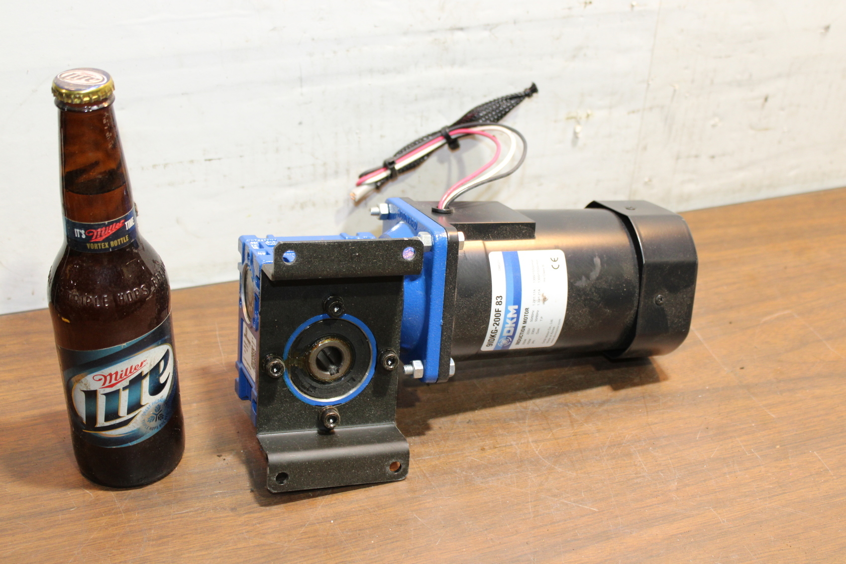 DKM Motor 9IDKG-200F 83 w/Motovario NMRV 030 gear reducer