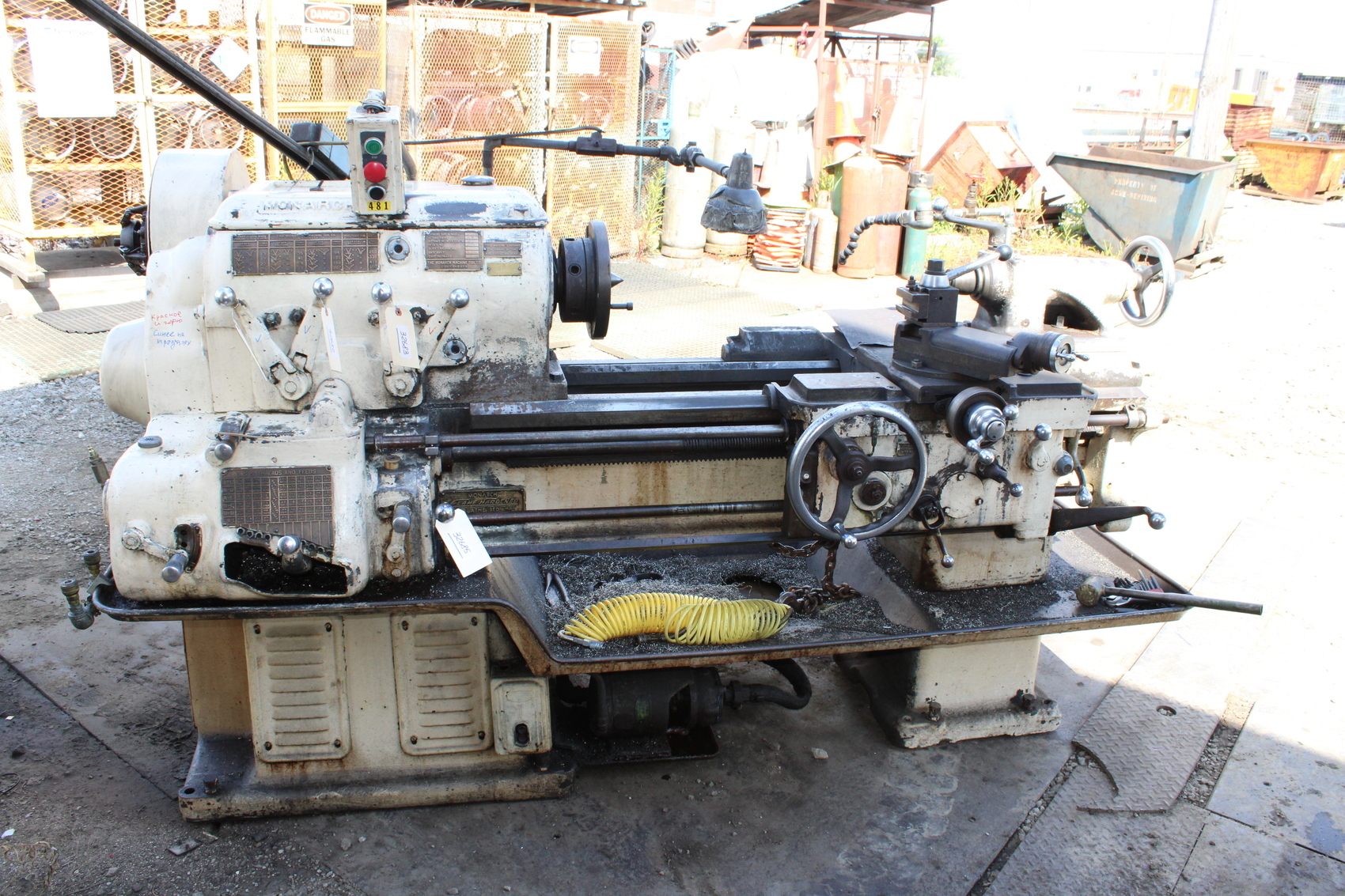 MONARCH 16"CY Lathe Carriage Feed Hand Wheel w/Handle nopl
