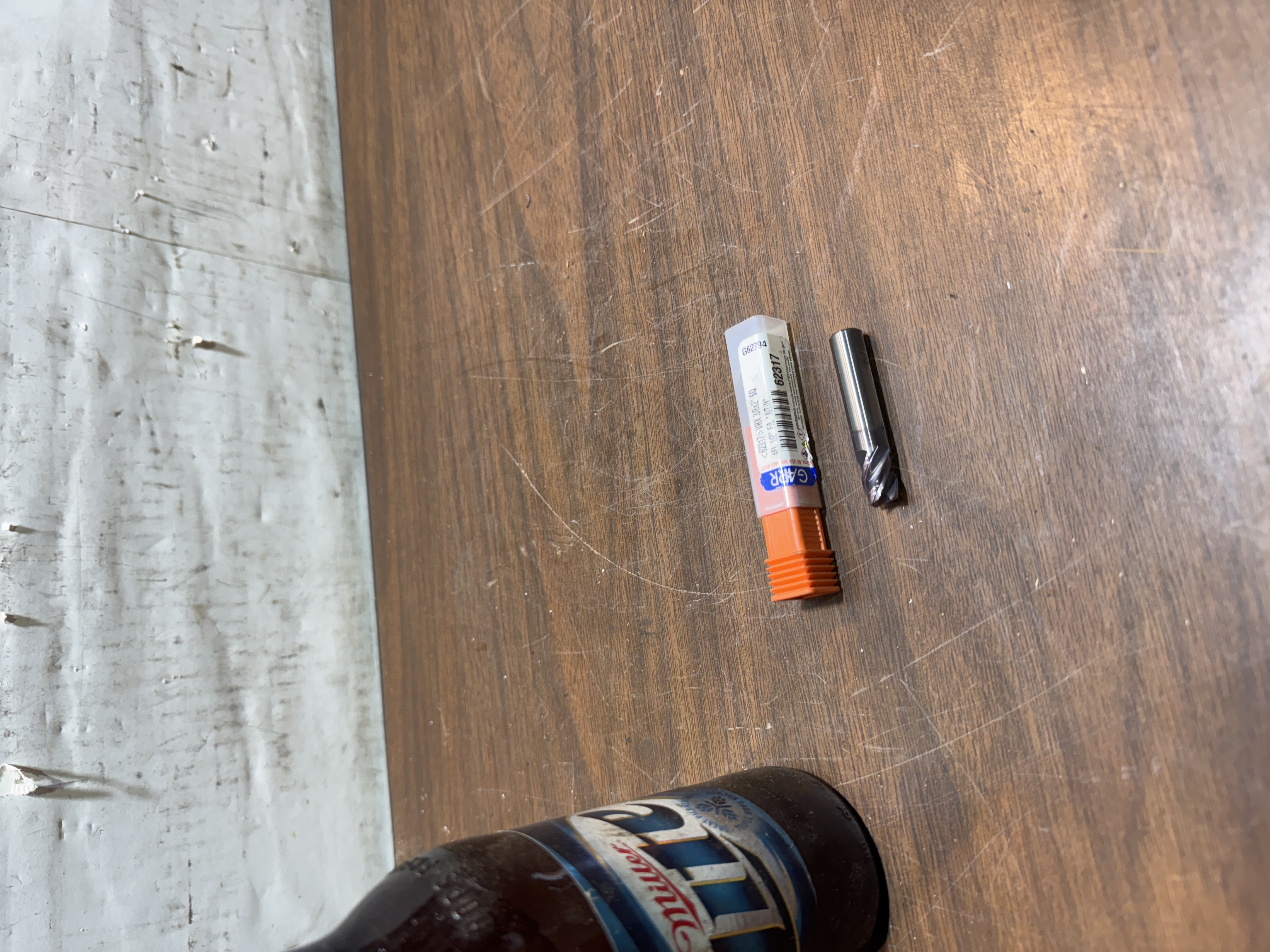 Garr VRX 3/8x2x1/2 in 4FL Square carbide End Mill AlTiN,62317 nopl