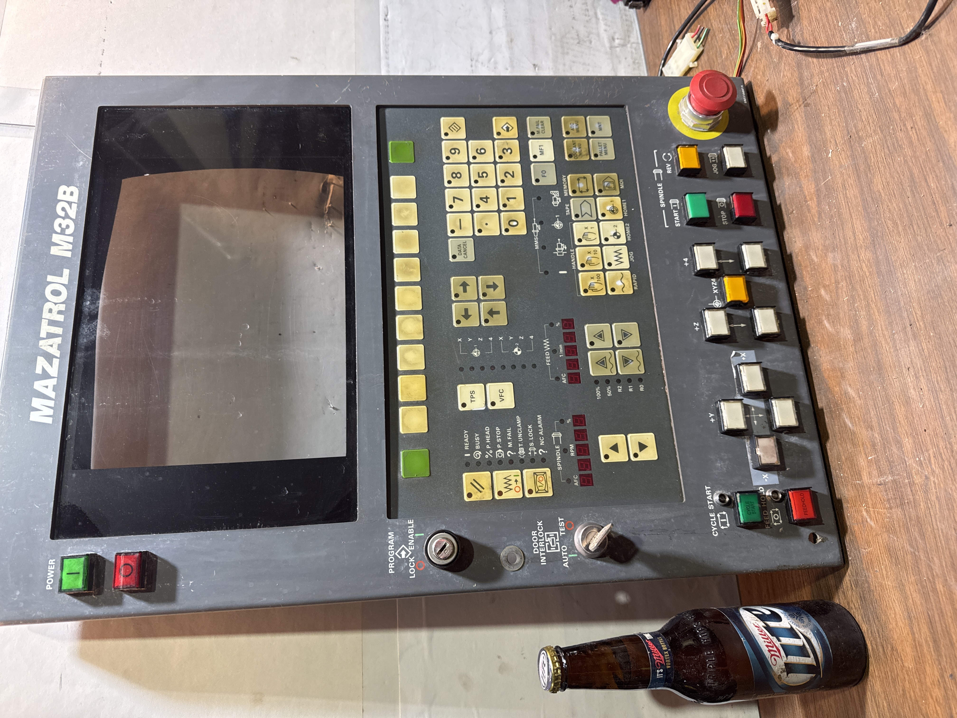 Mazatrol M32B CNC Control Panel YZC201B-3 w/CRT