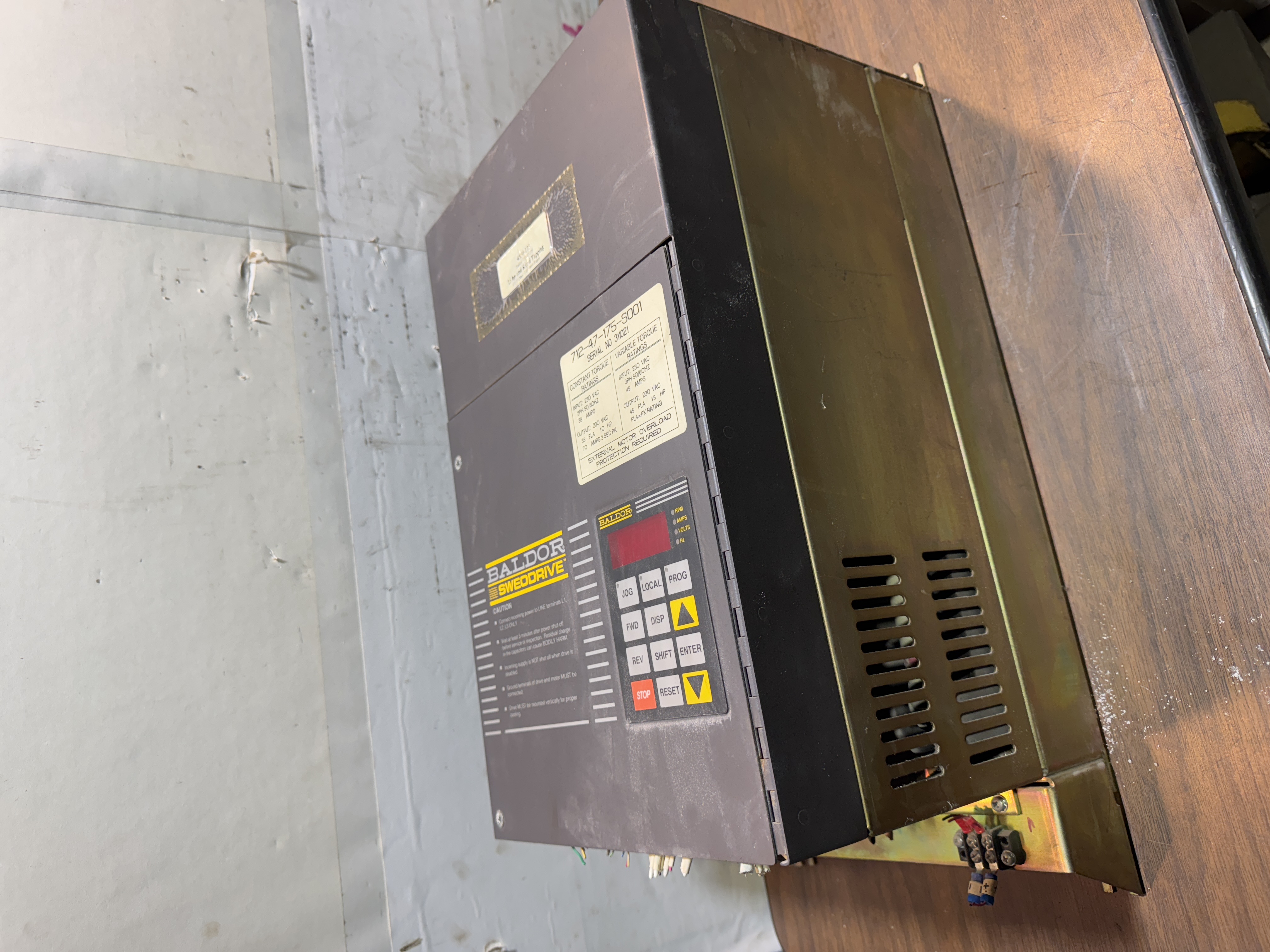 Baldor Sweodrive 712-47-175-S001 VFD 230V 3-Phase,Used