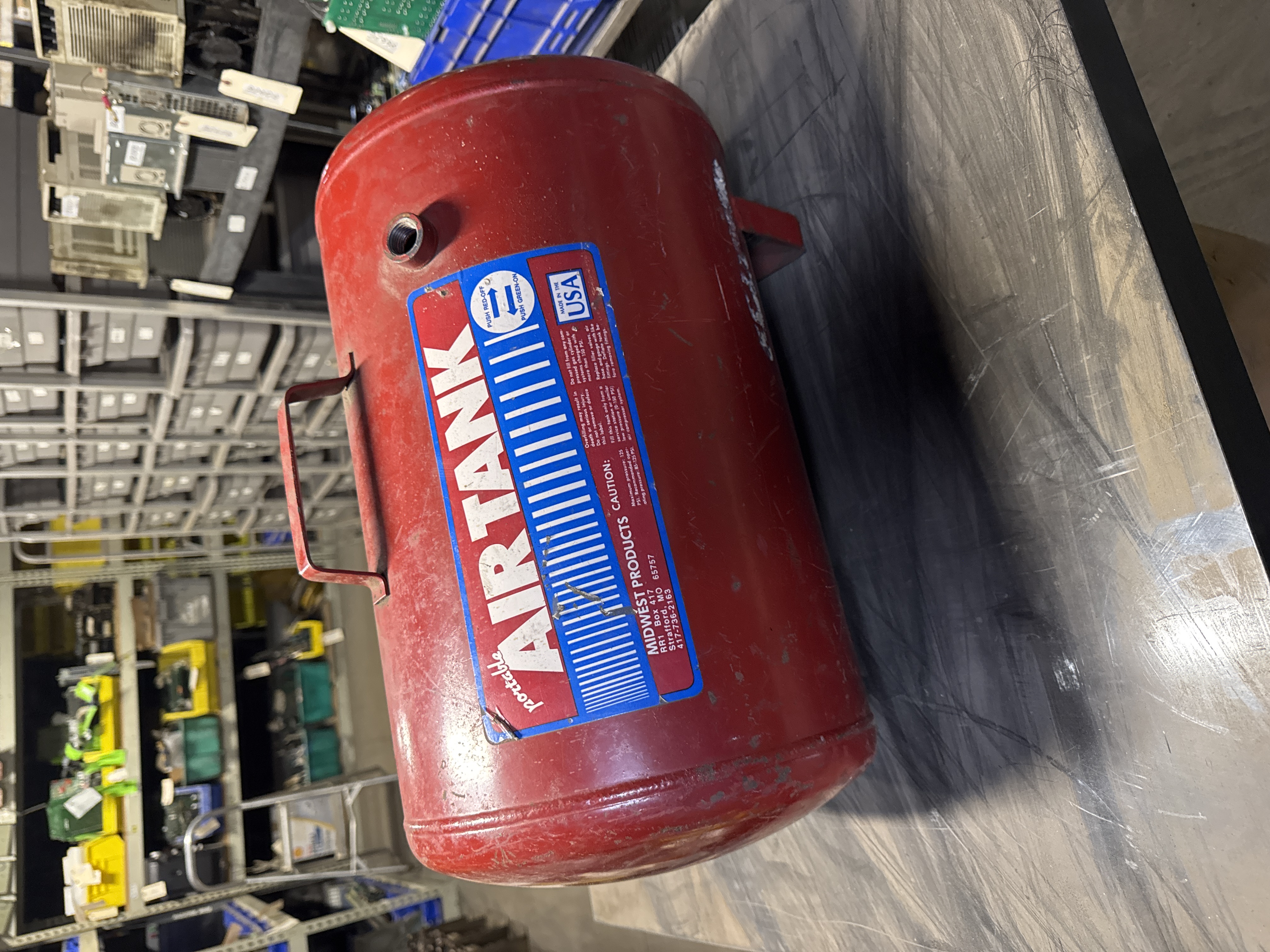 Midwest Products Horizontal Portable Steel Air Tank 5 Gallons