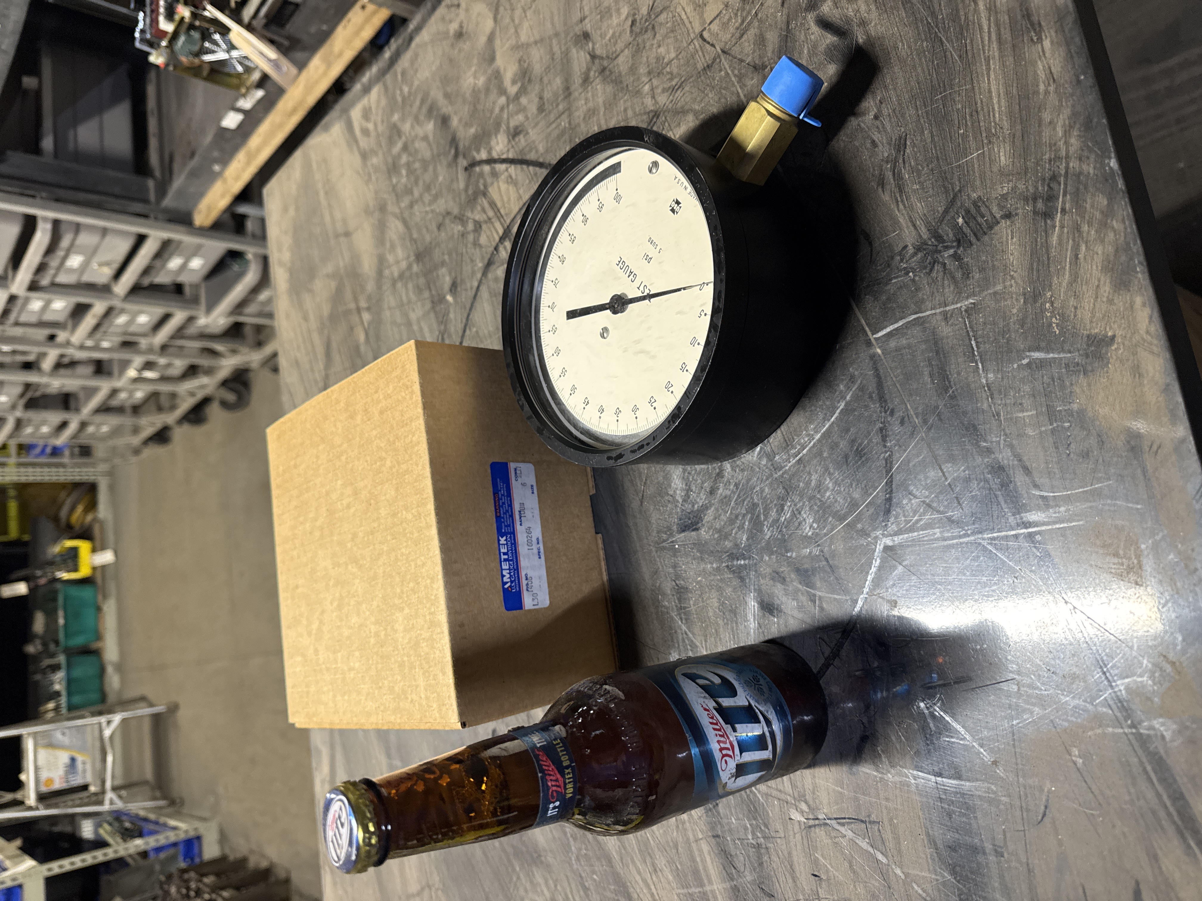 NEW!Ametek US Gauge Test Gauge 0-100 PSI,6"