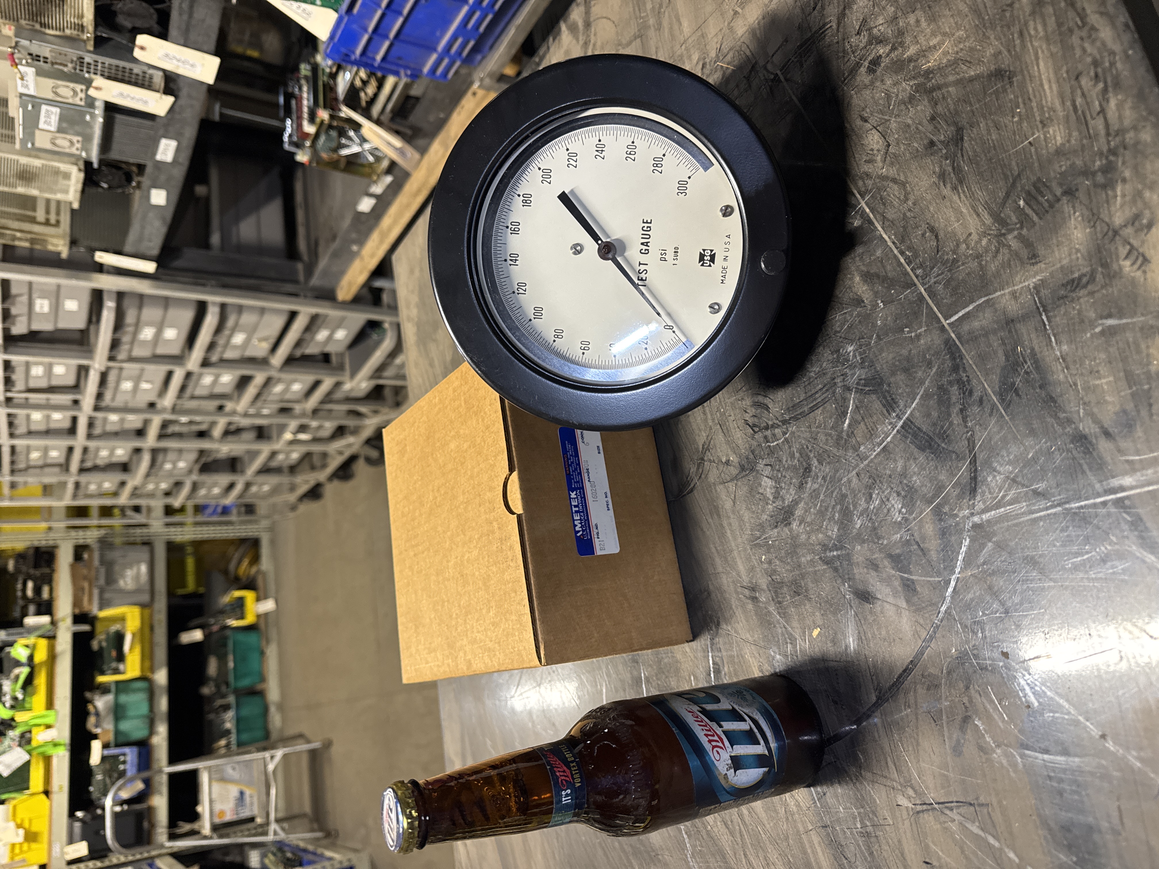 NEW!Ametek US Gauge 0-300 PSI Test Gauge 6"