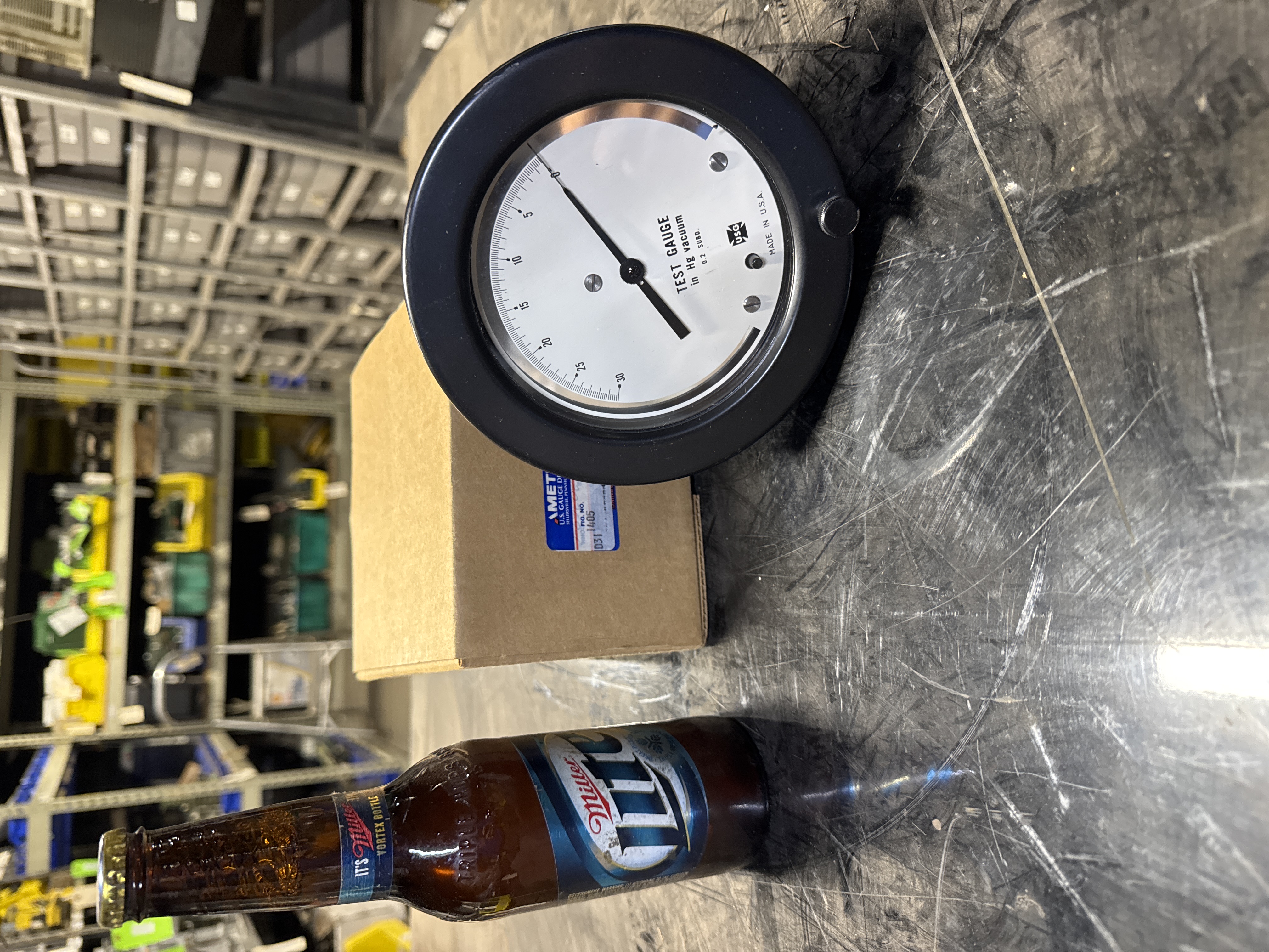 NEW!Ametek US Gauge Vacuum Test Gauge,-30 to 0,4,5"