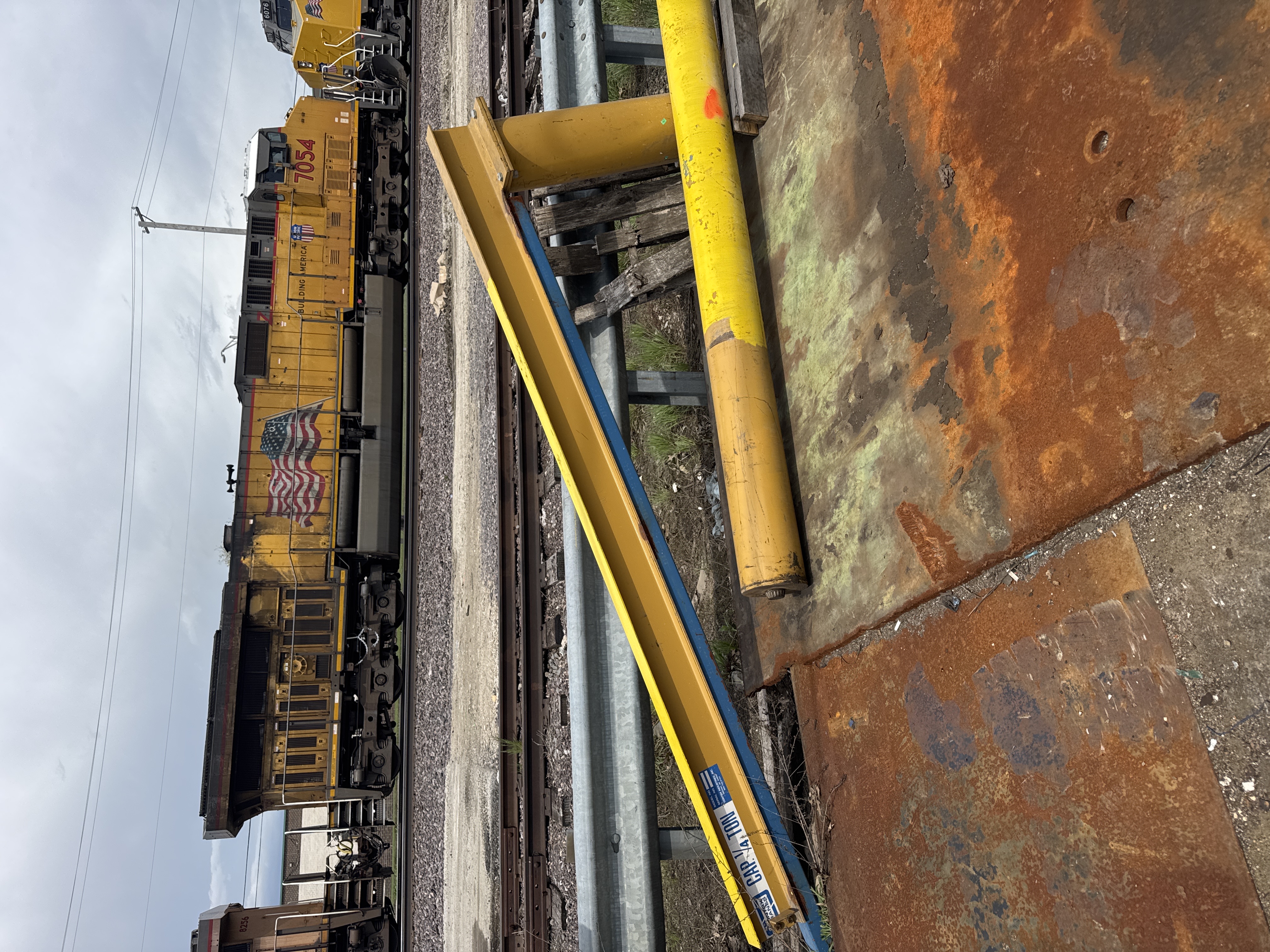 Contrx 1/4 Ton Jib Crane Boom/Mast,~10 ft Boom,~14 ft Mast