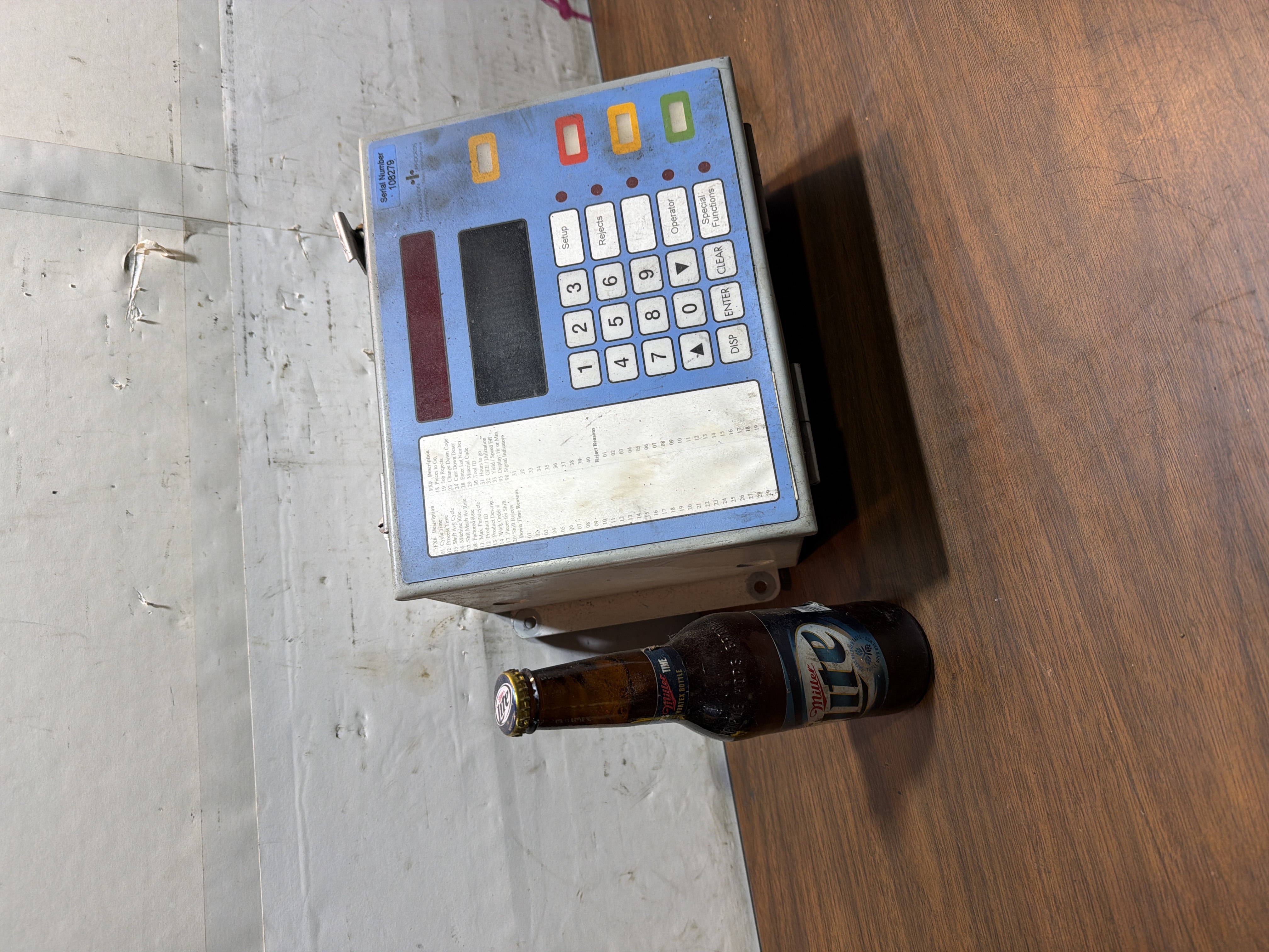 Production Process MDT-150 Controller 800280.13 Keypad Panel