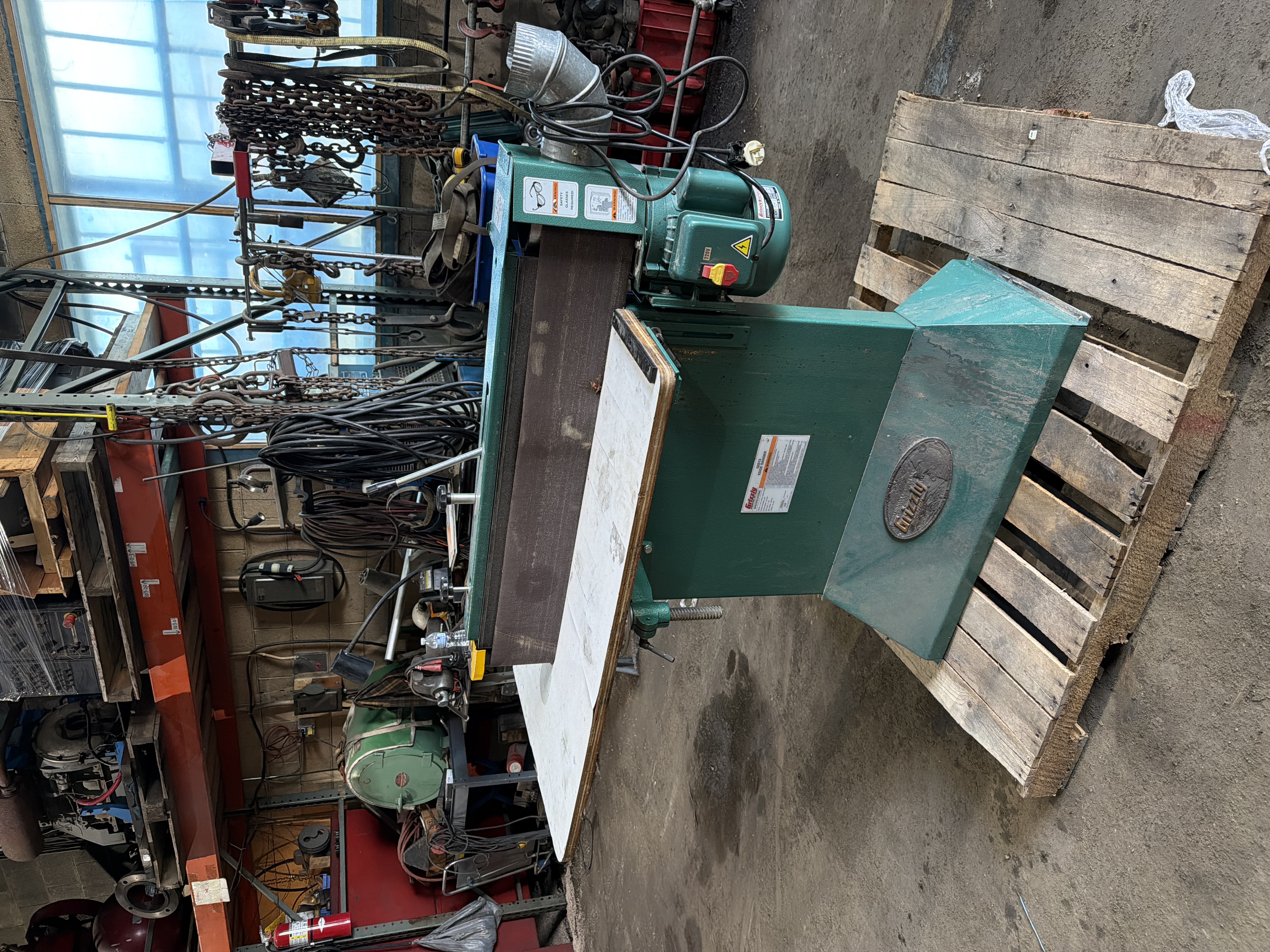 Grizzly Industrial Edge Belt Sander 6"x 80"1.5 HP Motor