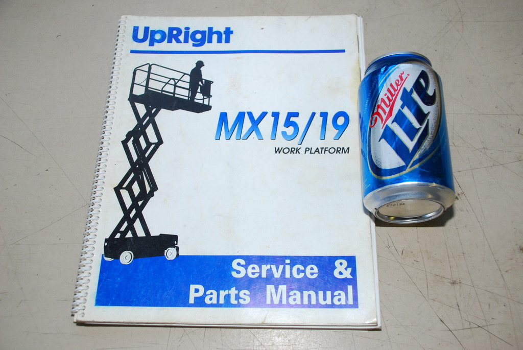 Upright MX15/19 Work Platform manlift Service Parts Manual 060569-000