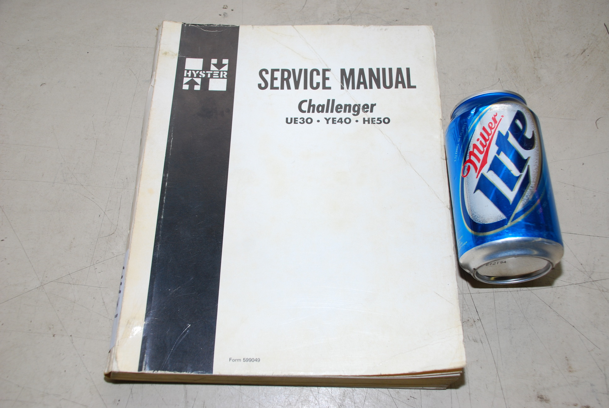 Hyster Service Manual Challenger Forklift UE30 YE40 HE50 599049