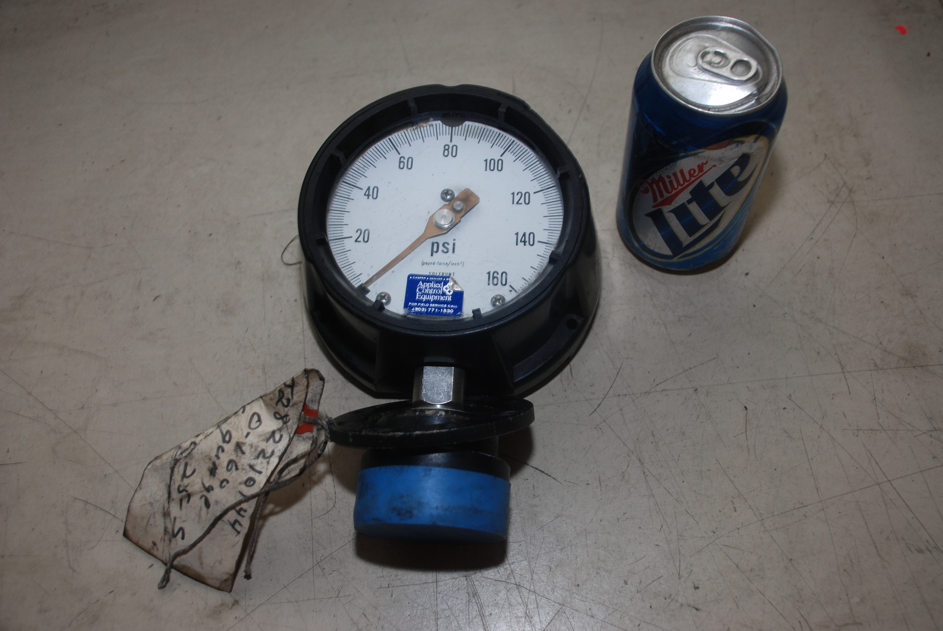 USG Solfrunt Pressure Gauge 0-160 psi J282210144 Type 25-S Made in USA