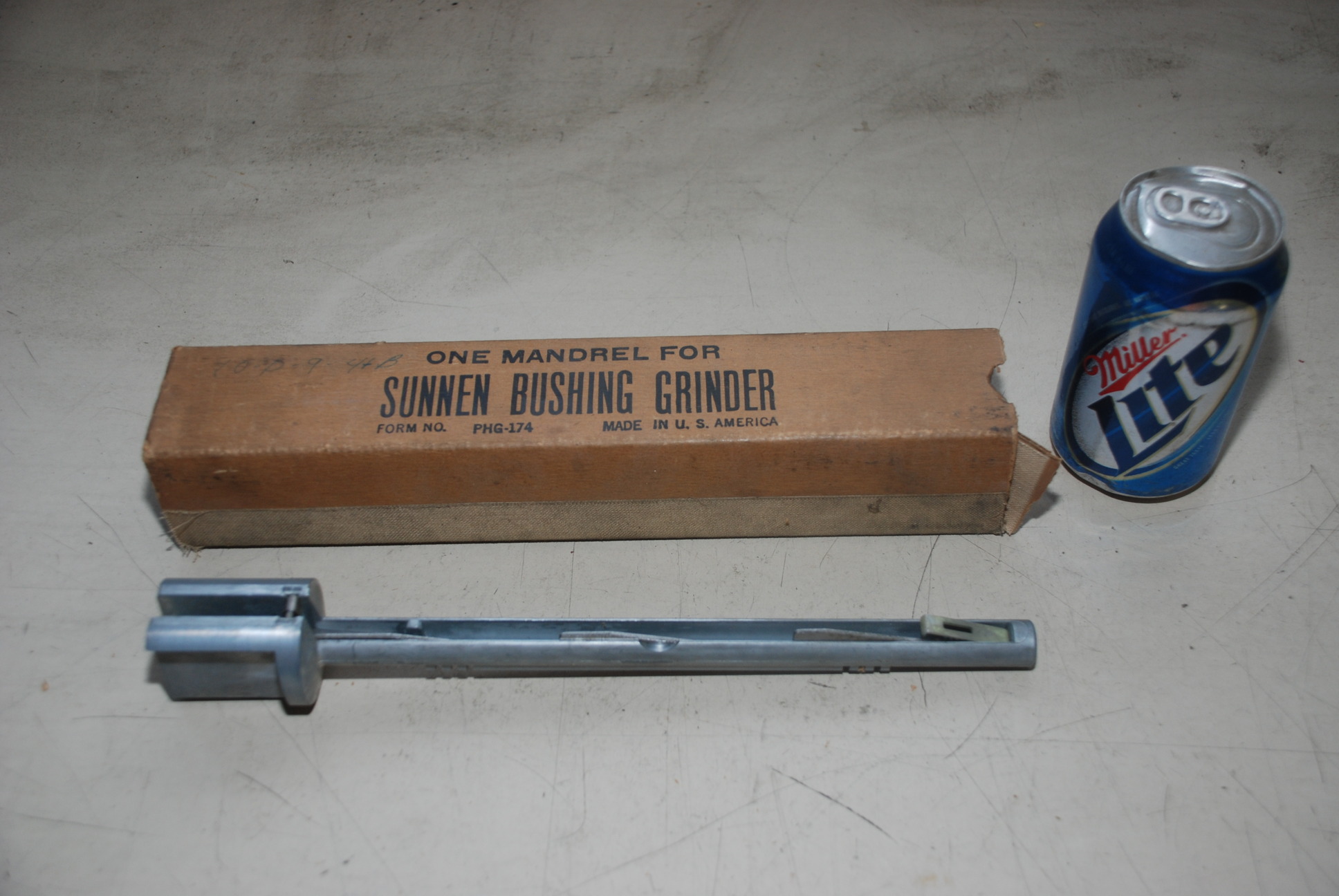 NEW, Sunnen Mandrel for Bushing Grinder PHG-174 10-P-9-4+B Made in USA