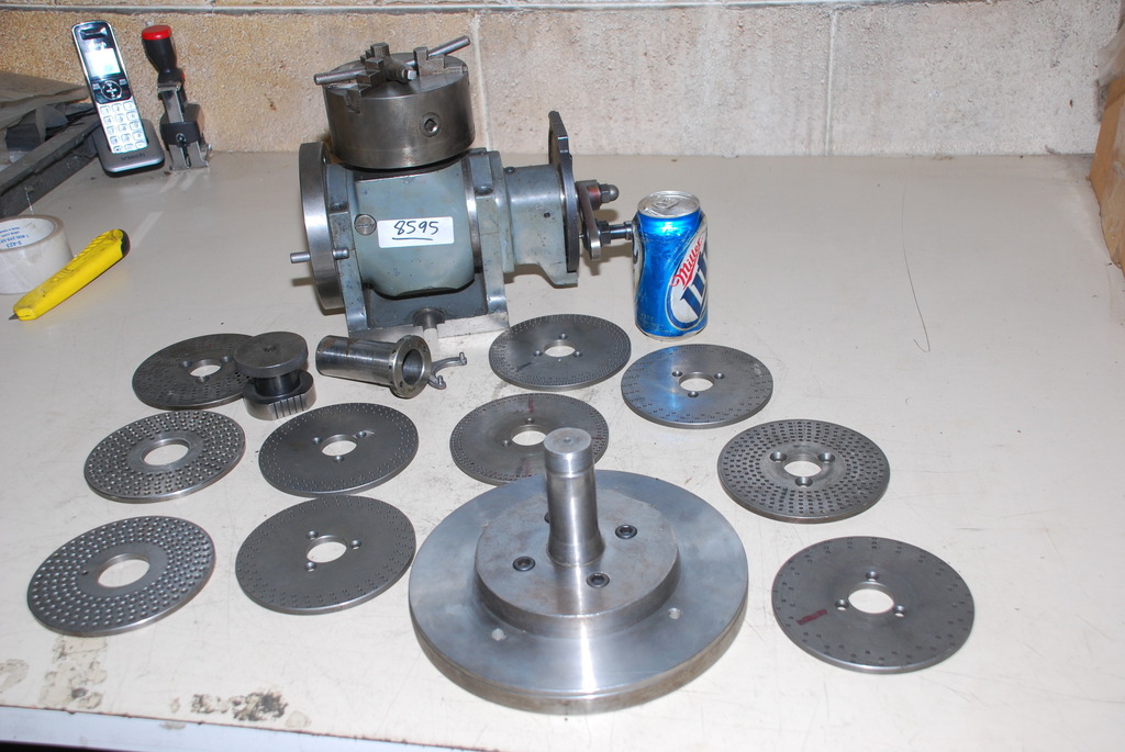 Hardinge Dividing Indexing Head, Plates, 5C collet closer, Backplate