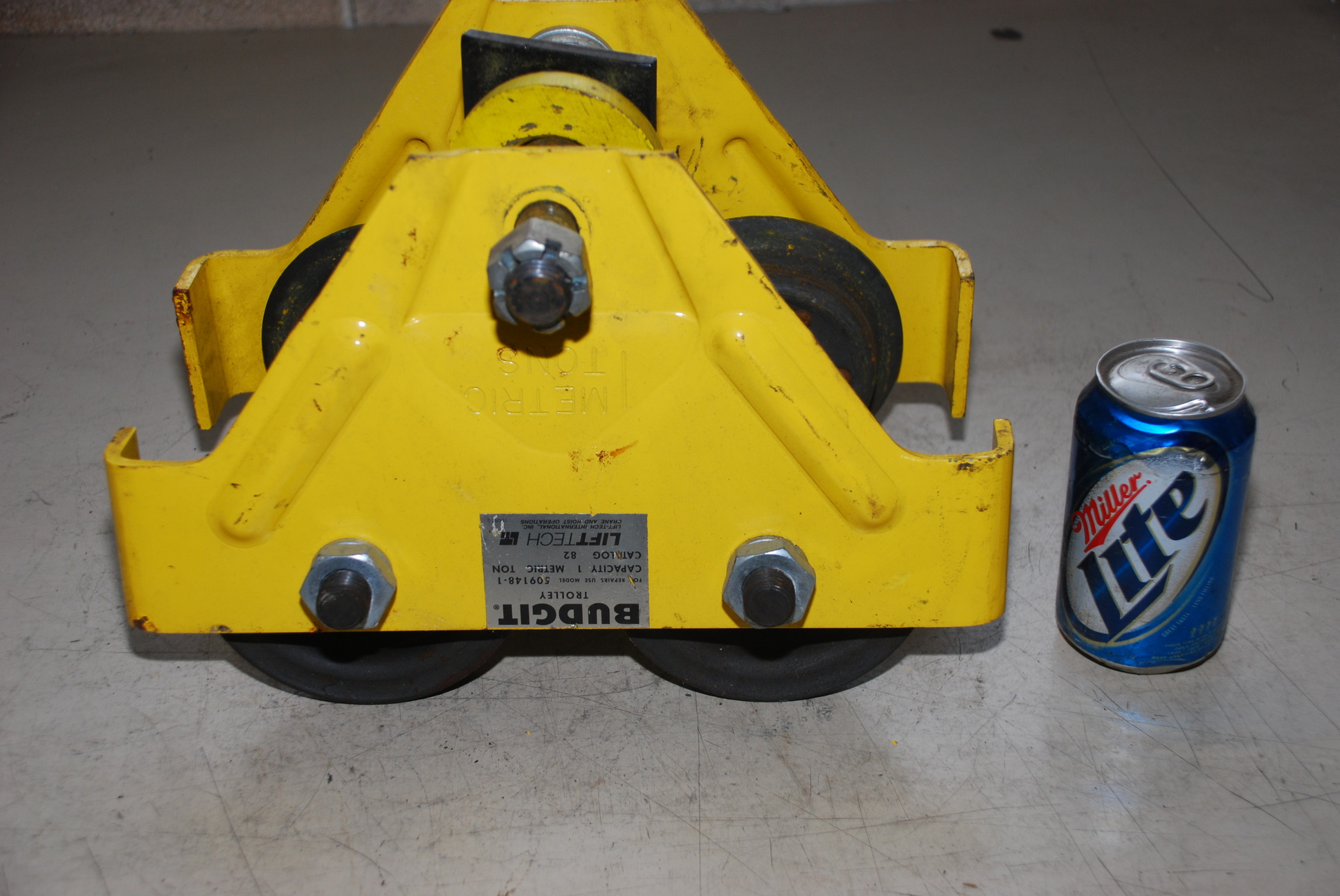 NEW, Budgit Hoist Chain Push Trolley 1 Metric Ton, Catalog 82