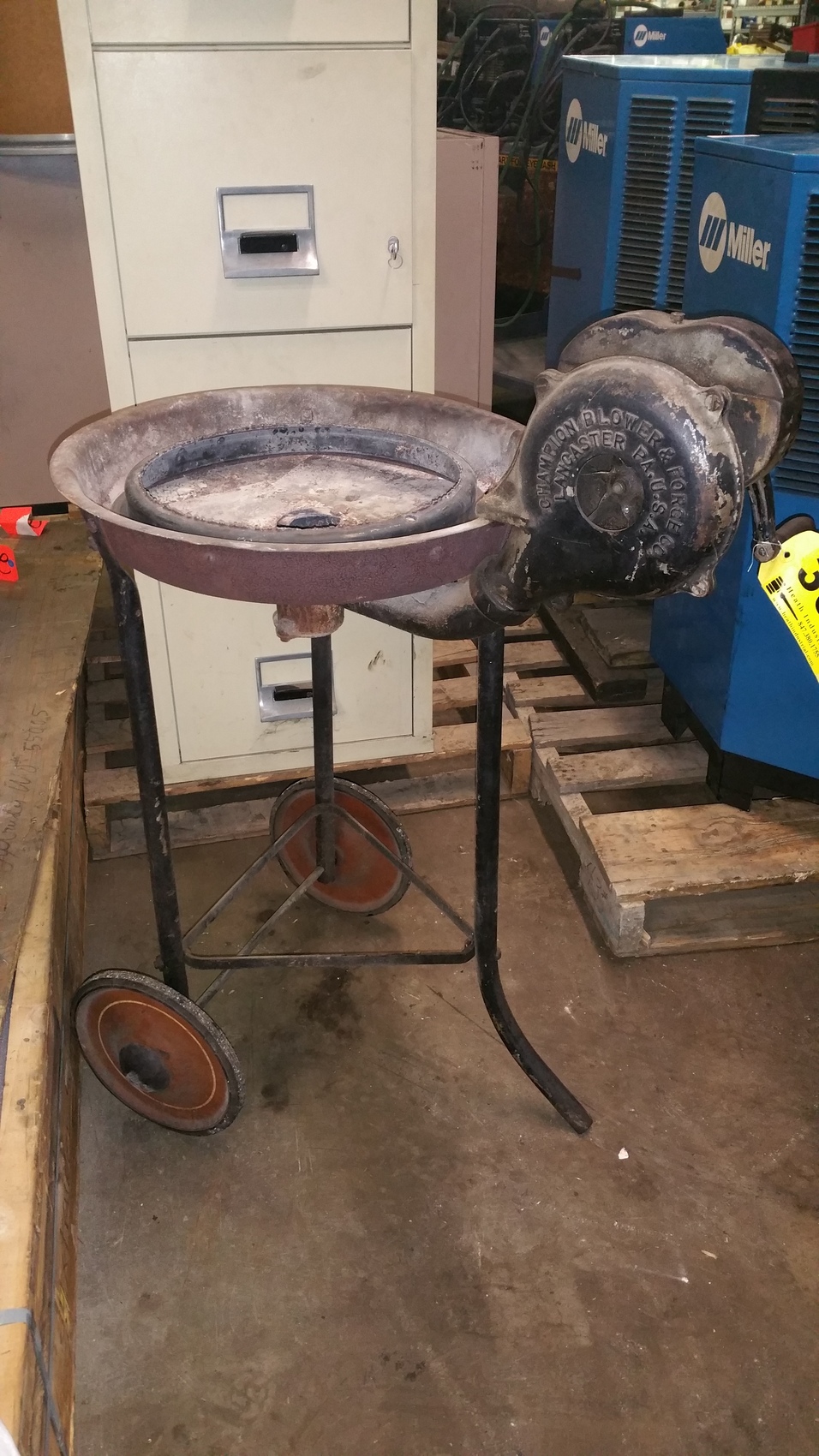 Antique Champion blower and blacksmith coal,portable