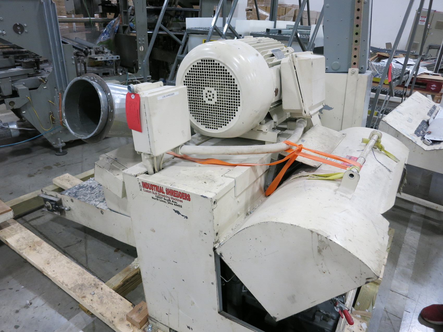 Industrial Shredders Paper Roll Log Shredder 30 HP IronHorse motor