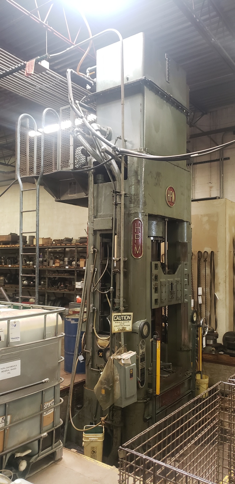 16 foot wide 2 ton capacity portable A-frame gantry crane on casters