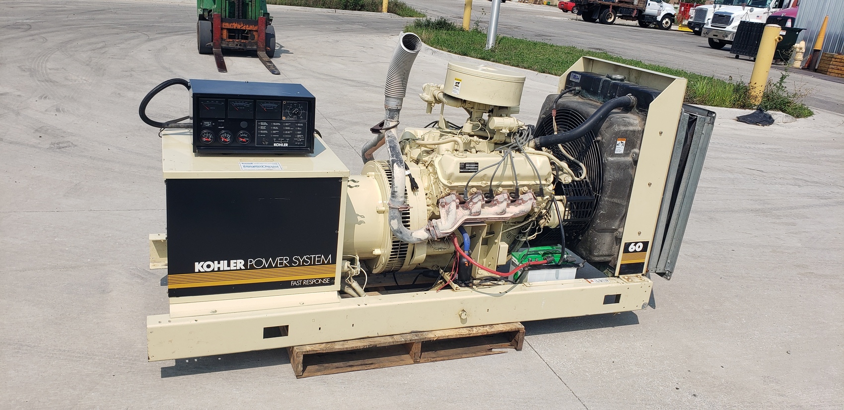 Kohler natural gas generator 60RZ282,120/208v,three AND single phase