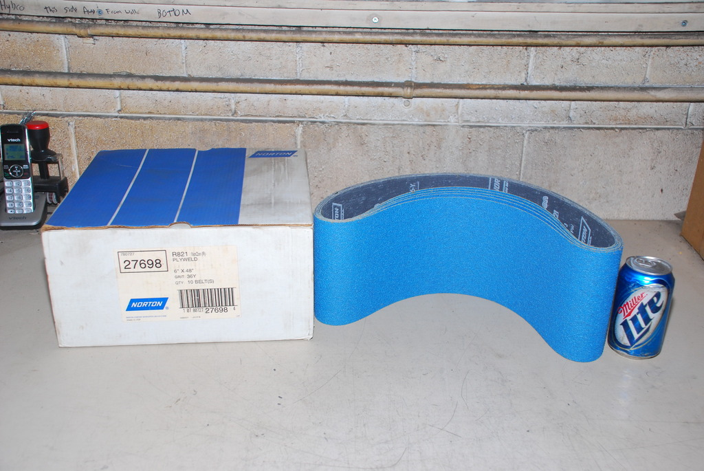 NEW, Lot of 5 Norton 27698 R821 Plyweld 6" x 58" 36Y Grit Sanding Belt