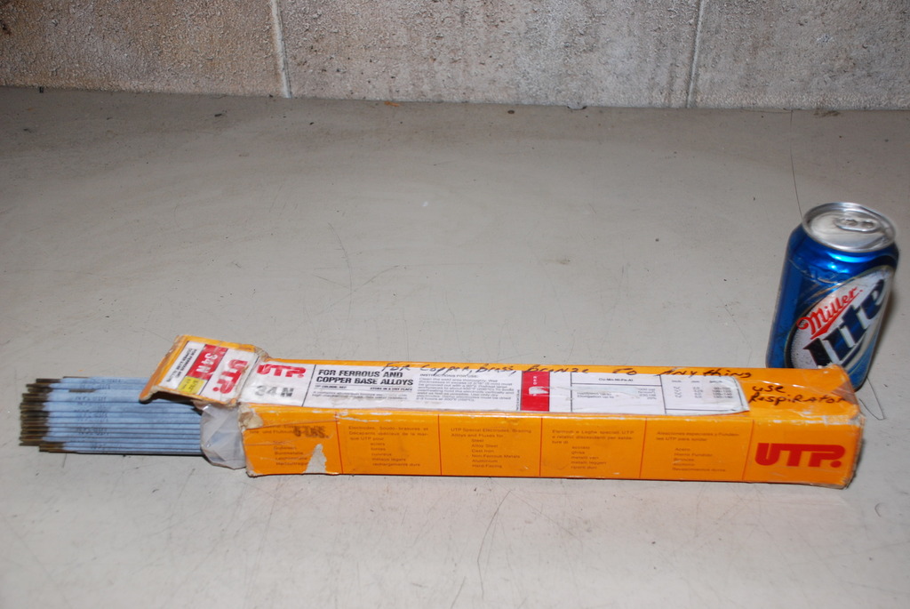 NEW, UTP 34N 3/32" Welding Rods Cu-Mn-Ni-Fe-Al Red Tip Ferrous Copper