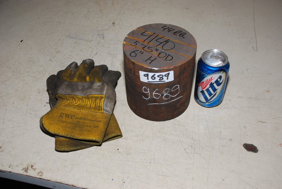 4140 Steel,44lb,Chrome Moly Round Blacksmith Anvil Bar,5.75 OD,6 tall