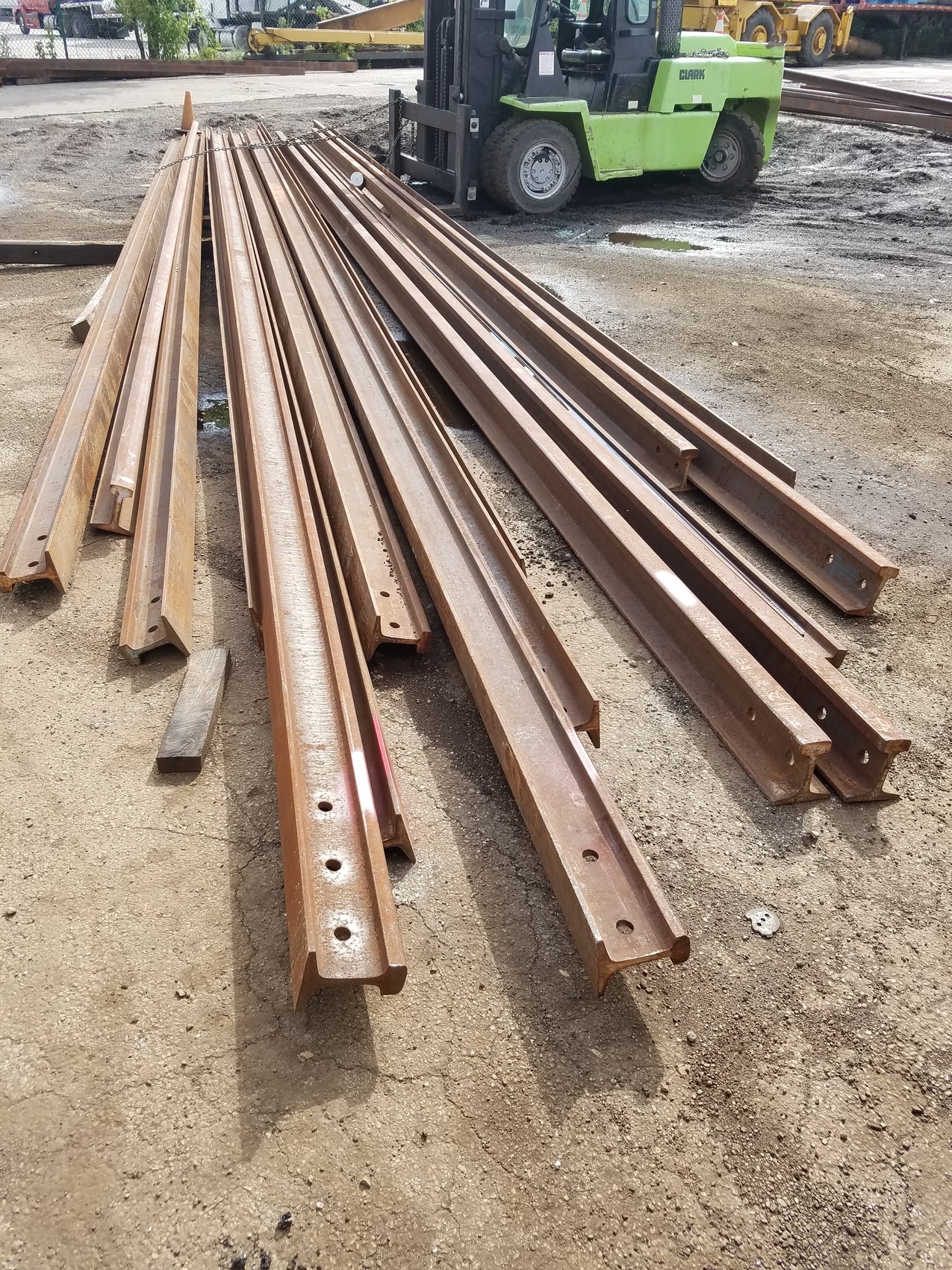CUSTOM CUT -- ONE FOOT,new 112 lb railroad track rail,37 lbs nobo nopl